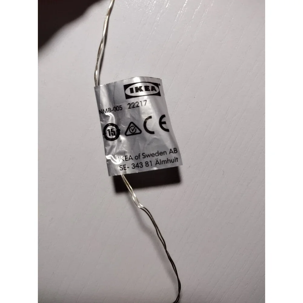 IKEA VISSVASS LED Indoor String/Wire Lights Warm White Battery Operated